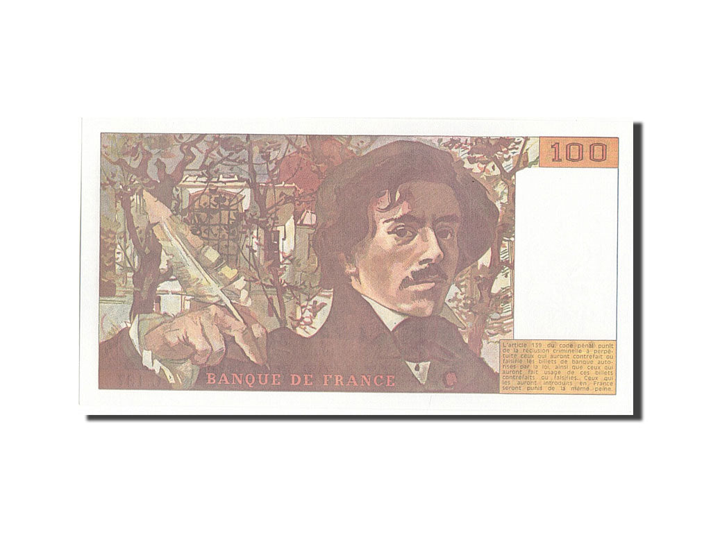 Banknote, France, 100 Francs, 100 F 1978-1995 ''Delacroix'', 1990, UNC(65-70)