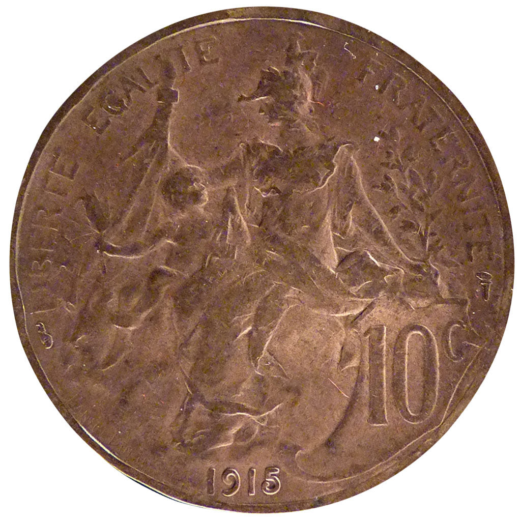 Francia, Dupuis, 10 Centimes, 1915, BB, Bronzo, Gadoury:277