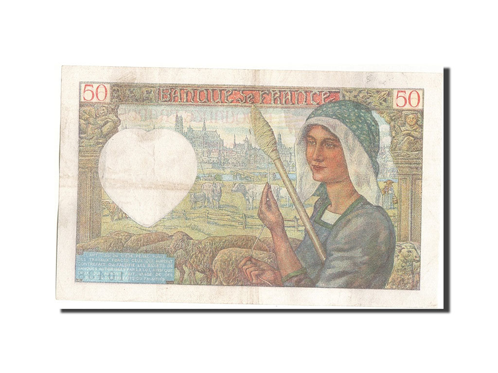 Francia, 50 Francs, 50 F 1940-1942 ''Jacques Coeur'', 1941, KM:93, 1941-03-13...