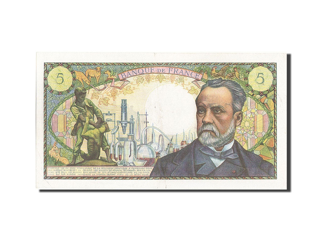 France, 5 Francs, 5 F 1966-1970 ''Pasteur'', 1966, KM #146a, 1966-09-01,...