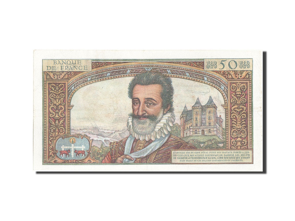 France, 50 Nouveaux Francs, 50 NF 1959-1961 ''Henri IV'', 1959, KM #143a,...