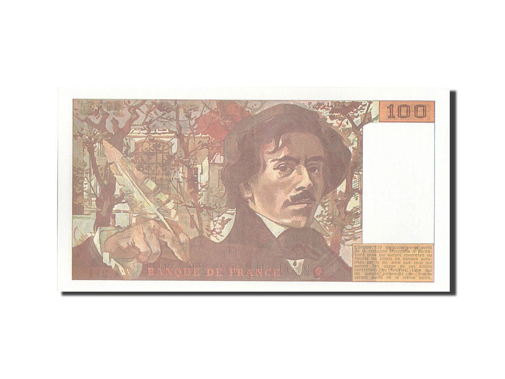 Banknote, France, 100 Francs, 100 F 1978-1995 ''Delacroix'', 1993, UNC(65-70)