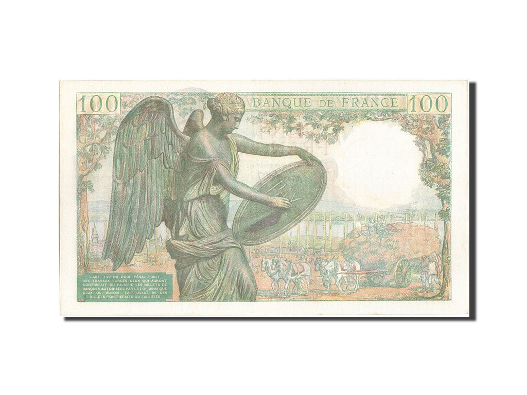 France, 100 Francs, 100 F 1942-1944 ''Descartes'', 1944, KM #101a, 1944-07-20,..