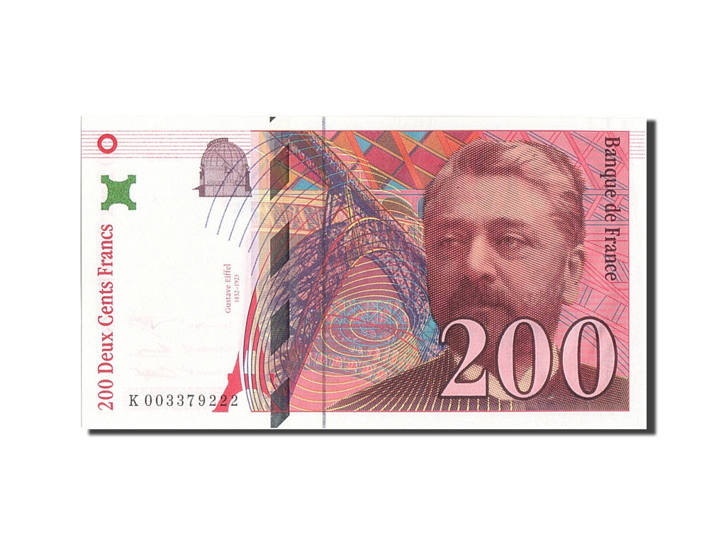 France, 200 Francs, 200 F 1995-1999 ''Eiffel'', 1995, KM #159a, UNC(64),...