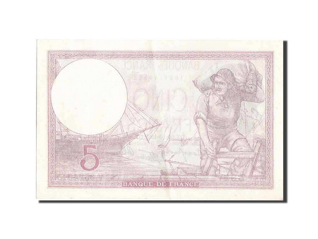 France, 5 Francs, 5 F 1917-1940 ''Violet'', 1939, KM #83, 1939-10-26,...