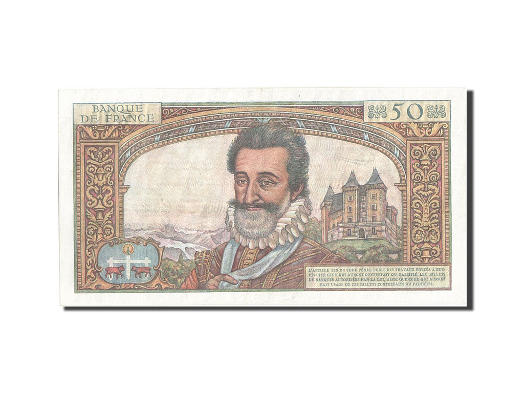 Banknote, France, 50 Nouveaux Francs, 50 NF 1959-1961 ''Henri IV'', 1959