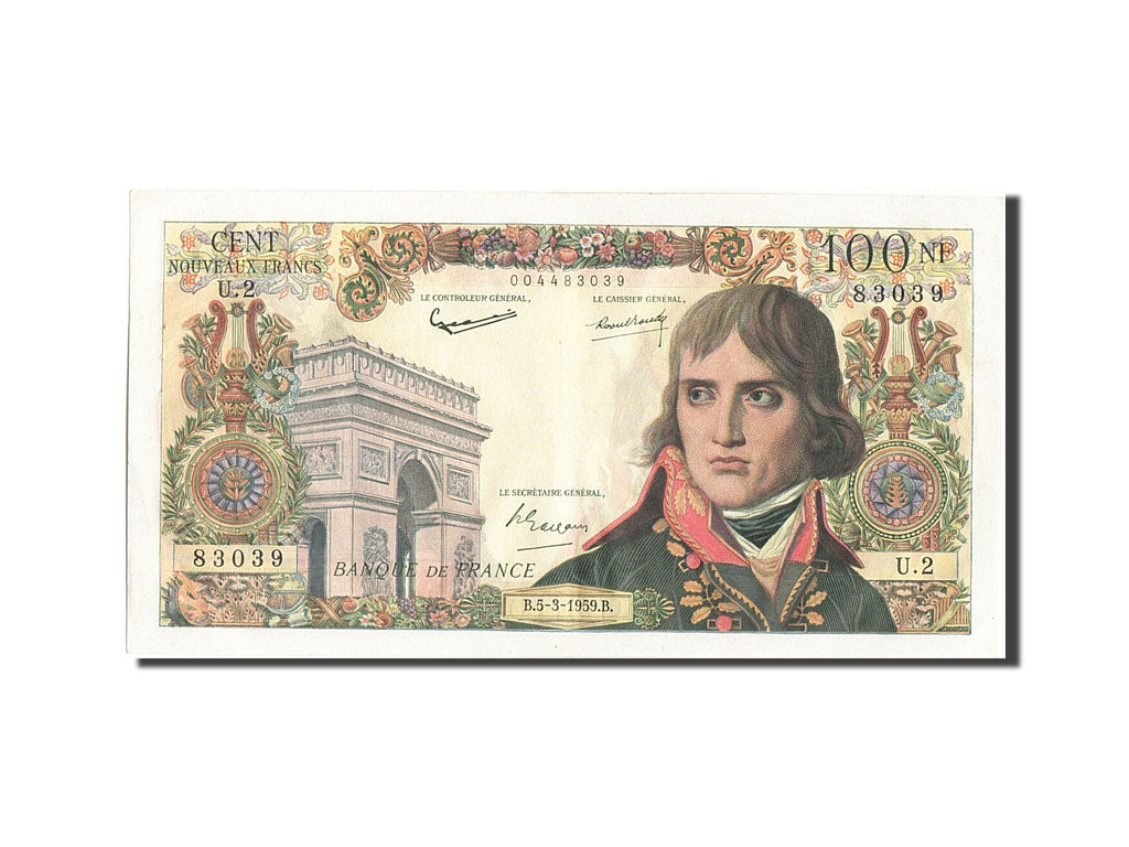 France, 100 Nouveaux Francs, 100 NF 1959-1964 ''Bonaparte'', 1959, KM #144a,...