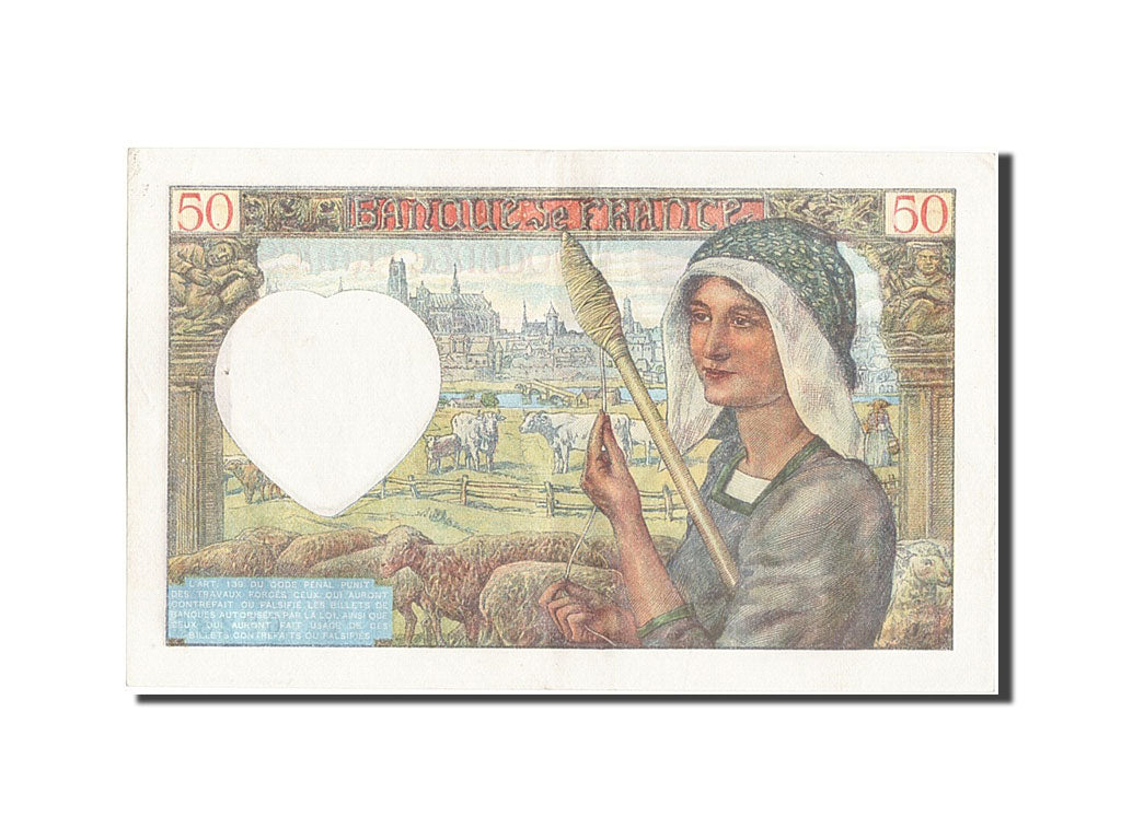 Geldschein, Frankreich, 50 Francs, 50 F 1940-1942 ''Jacques Coeur'', 1942
