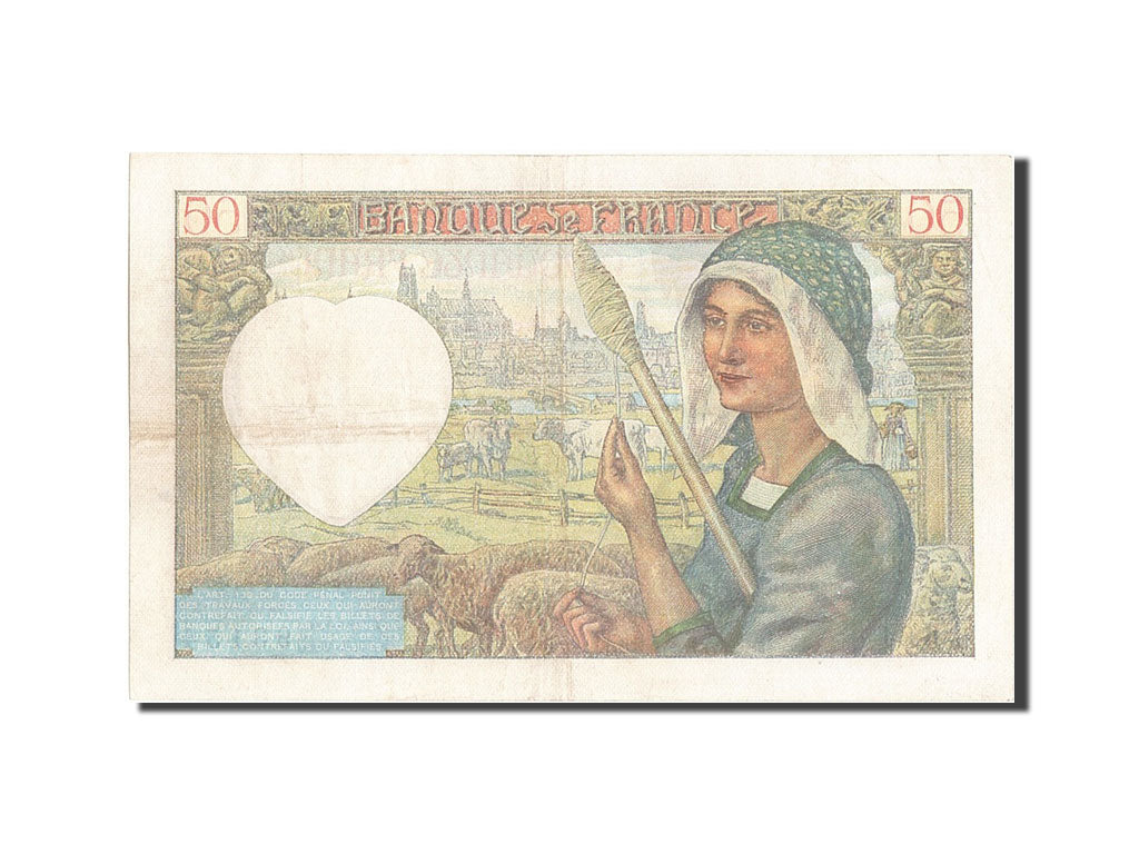 France, 50 Francs, 50 F 1940-1942 ''Jacques Coeur'', 1941, KM #93, 1941-05-15,..