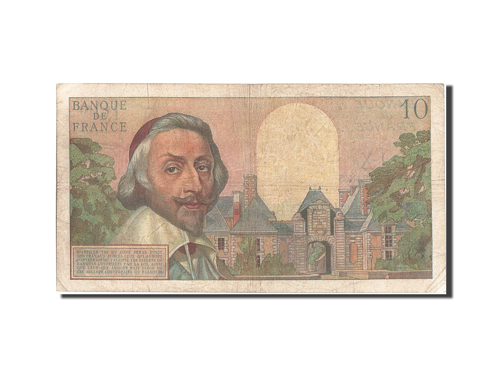 France, 10 Nouveaux Francs, 10 NF 1959-1963 ''Richelieu'', 1960, KM #142a,...