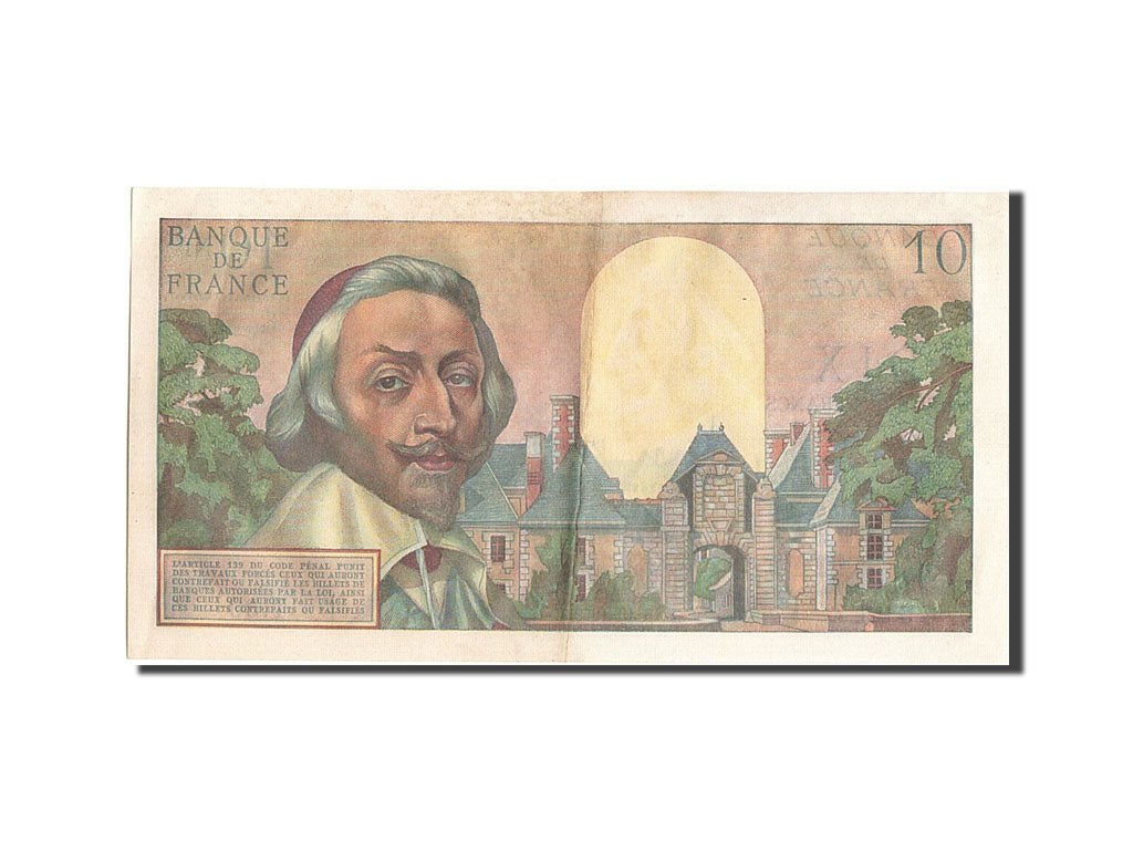 France, 10 Nouveaux Francs, 10 NF 1959-1963 ''Richelieu'', 1959, KM #142a,...
