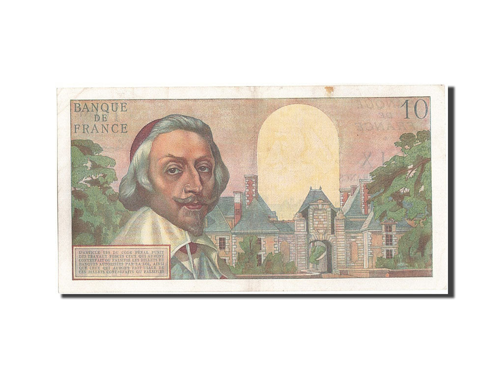 France, 10 Nouveaux Francs, 10 NF 1959-1963 ''Richelieu'', 1959, KM #142a,...