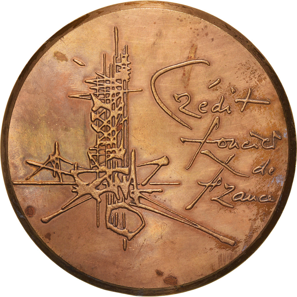France, Medal, Banque, Crédit Foncier de France, Mathieu, AU(50-53), Bronze