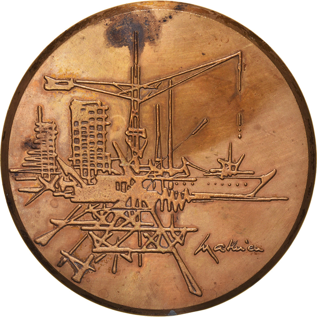 France, Medal, Banque, Crédit Foncier de France, Mathieu, AU(50-53), Bronze