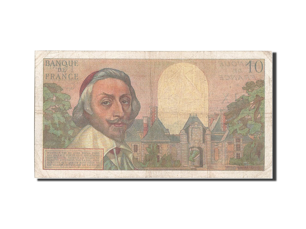 France, 10 Nouveaux Francs, 10 NF 1959-1963 ''Richelieu'', 1962, KM #142a,...