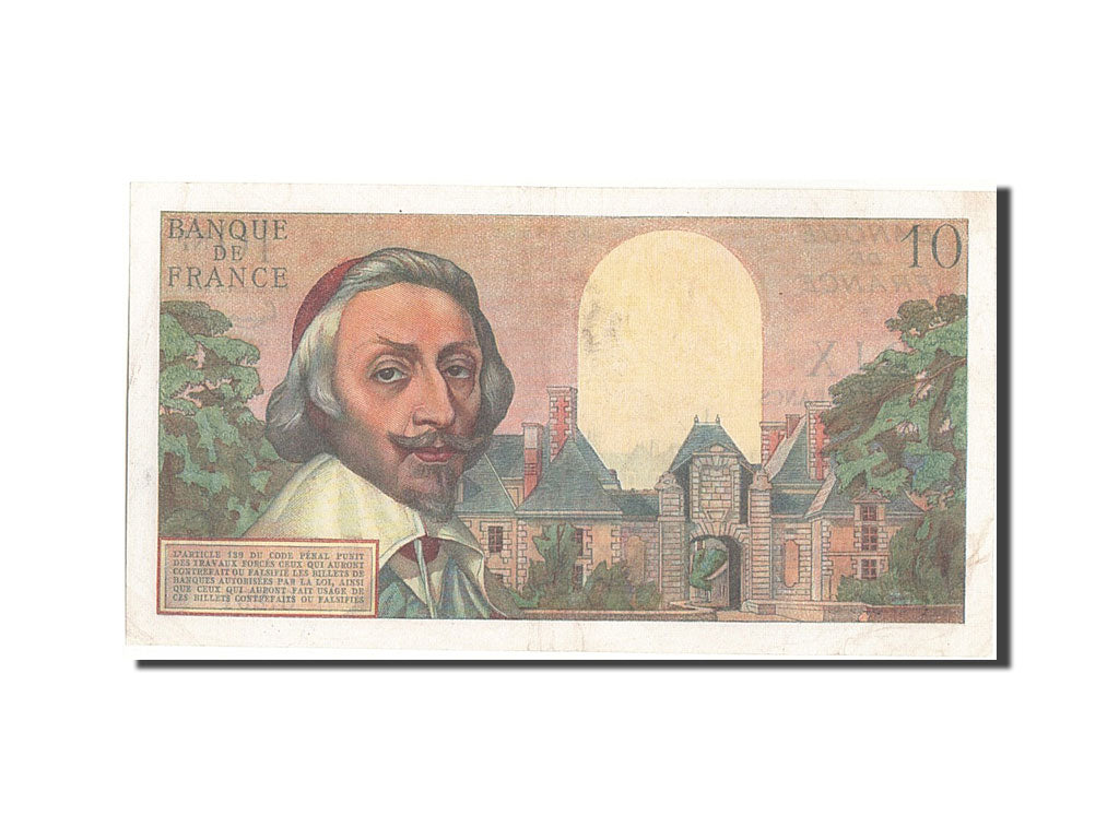 France, 10 Nouveaux Francs, 10 NF 1959-1963 ''Richelieu'', 1962, KM #142a,...