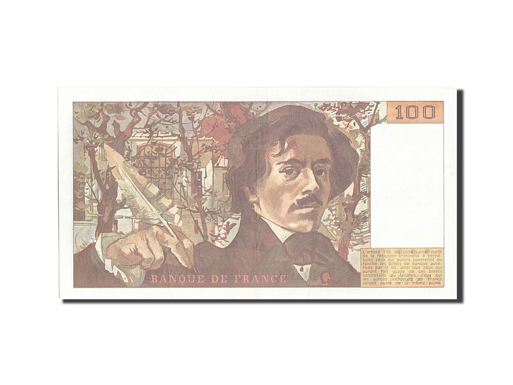 Biljet, Frankrijk, 100 Francs, 100 F 1978-1995 ''Delacroix'', 1986, TTB+