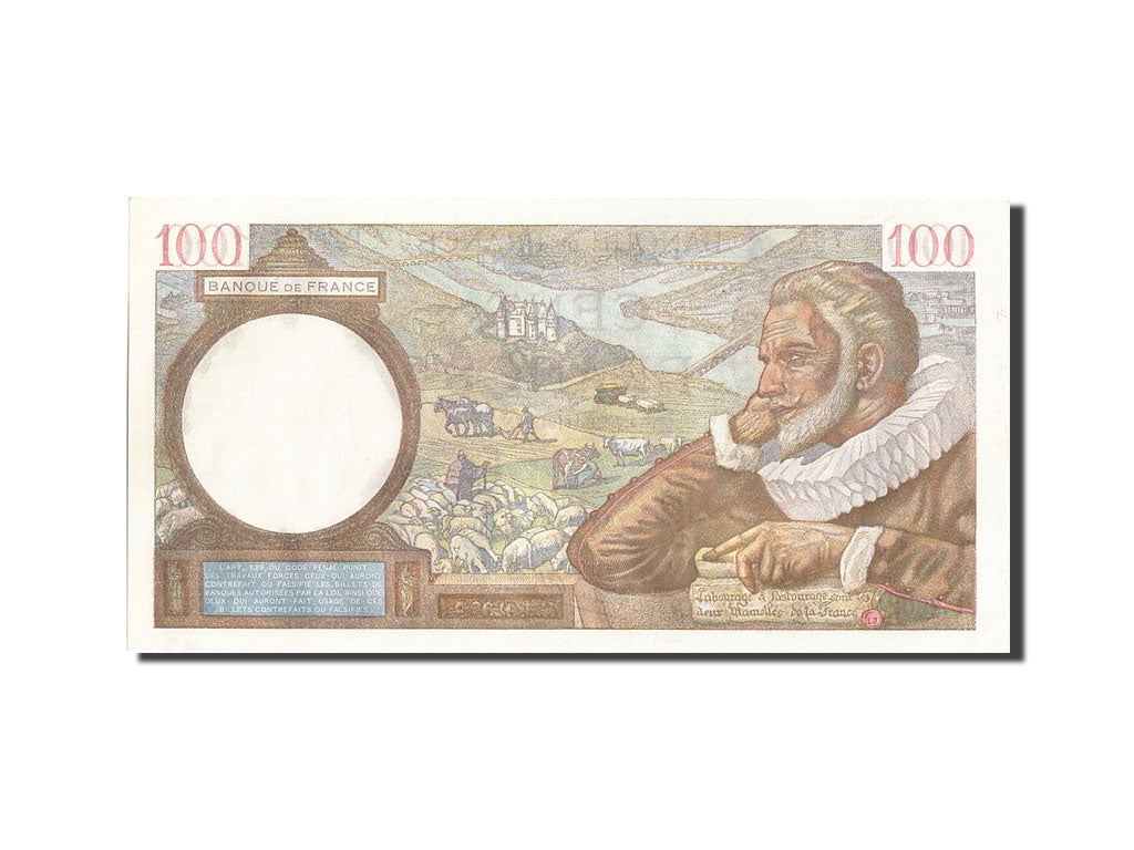 Biljet, Frankrijk, 100 Francs, 100 F 1939-1942 ''Sully'', 1942, 1942-01-29