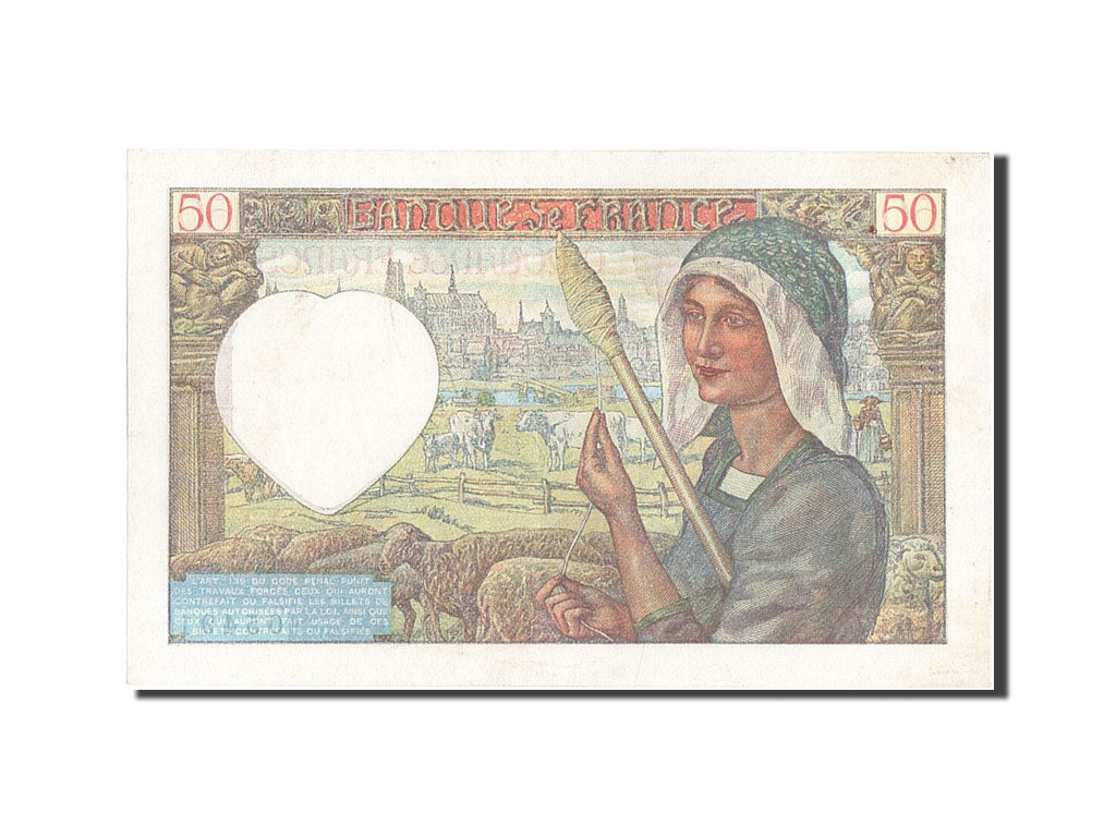 Banknote, France, 50 Francs, 50 F 1940-1942 ''Jacques Coeur'', 1940, 1940-12-05