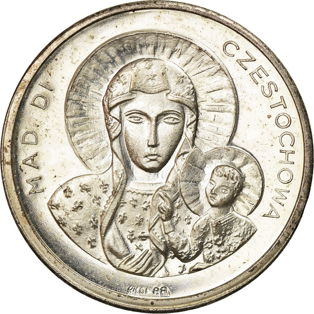 Vatican, Medal, Jean-Paul II, Madonna di Czestochowa, Ricci, AU(50-53), Silvered
