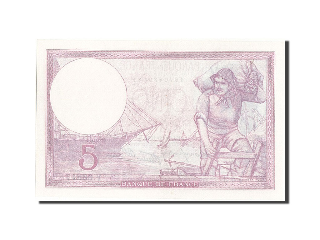 Banknote, France, 5 Francs, 5 F 1917-1940 ''Violet'', 1940, 1940-12-05, UNC(63)