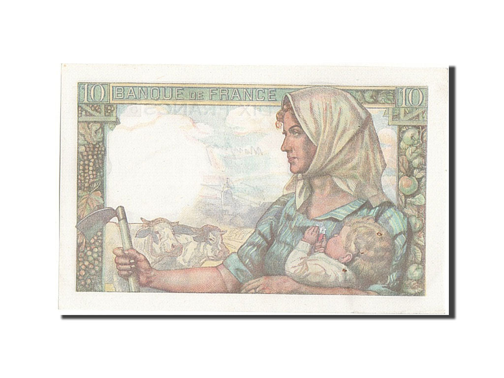 Banknote, France, 10 Francs, 10 F 1941-1949 ''Mineur'', 1944, 1944-06-22