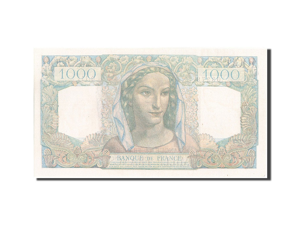 Banknote, France, 1000 Francs, 1 000 F 1945-1950 ''Minerve et Hercule'', 1945