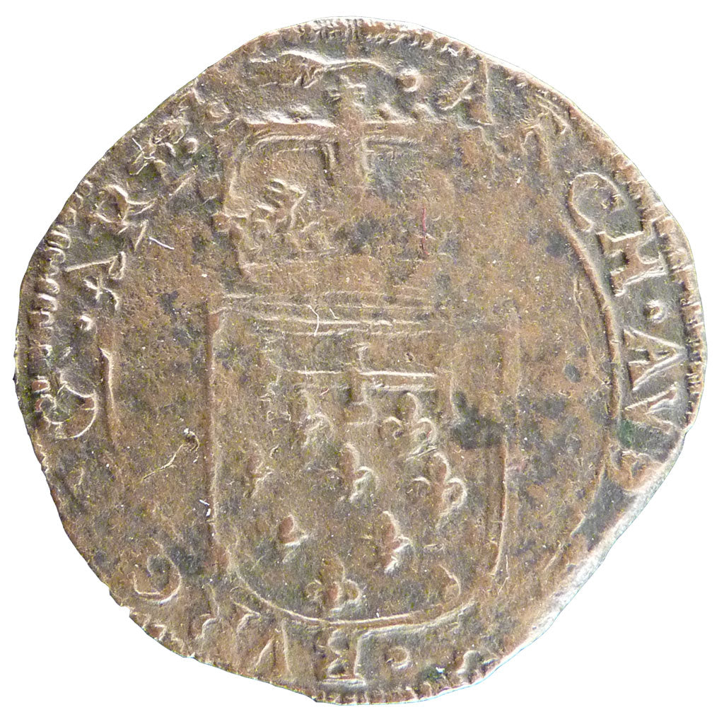 FRANCE, Liard, 1639, Arras, VF(20-25), Copper, Boudeau #1989, 4.50