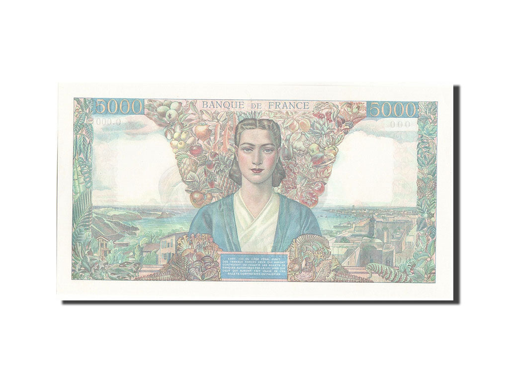 France, 5000 Francs, 5 000 F 1942-1947 ''Empire Français'', 1942, KM #103a, U...