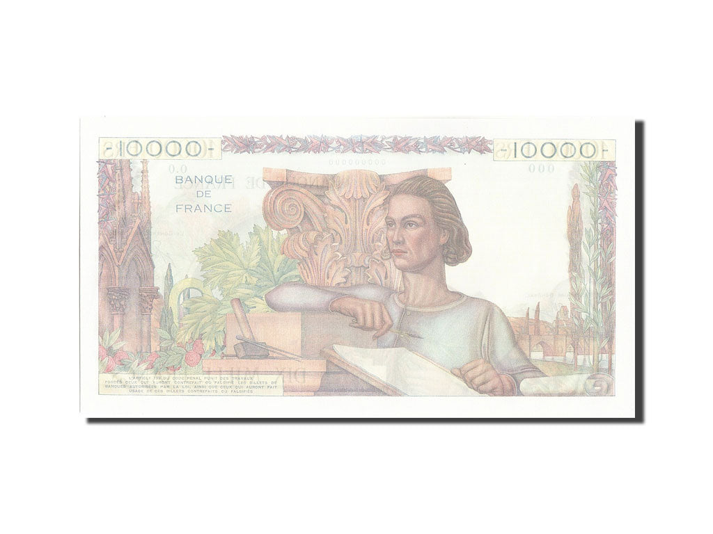 Billete, Francia, 10,000 Francs, 10 000 F 1945-1956 ''Génie Français'', UNC