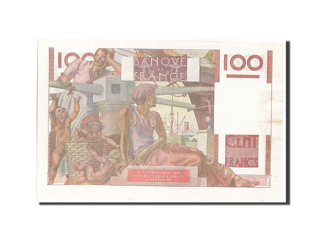 Billet, France, 100 Francs, 100 F 1945-1954 ''Jeune Paysan'', 1953, 1953-01-02
