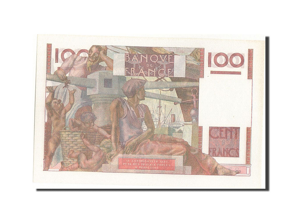 Biljet, Frankrijk, 100 Francs, 100 F 1945-1954 ''Jeune Paysan'', 1953