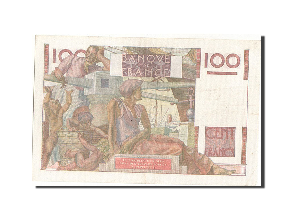 France, 100 Francs, 100 F 1945-1954 ''Jeune Paysan'', 1953, KM #128d,...