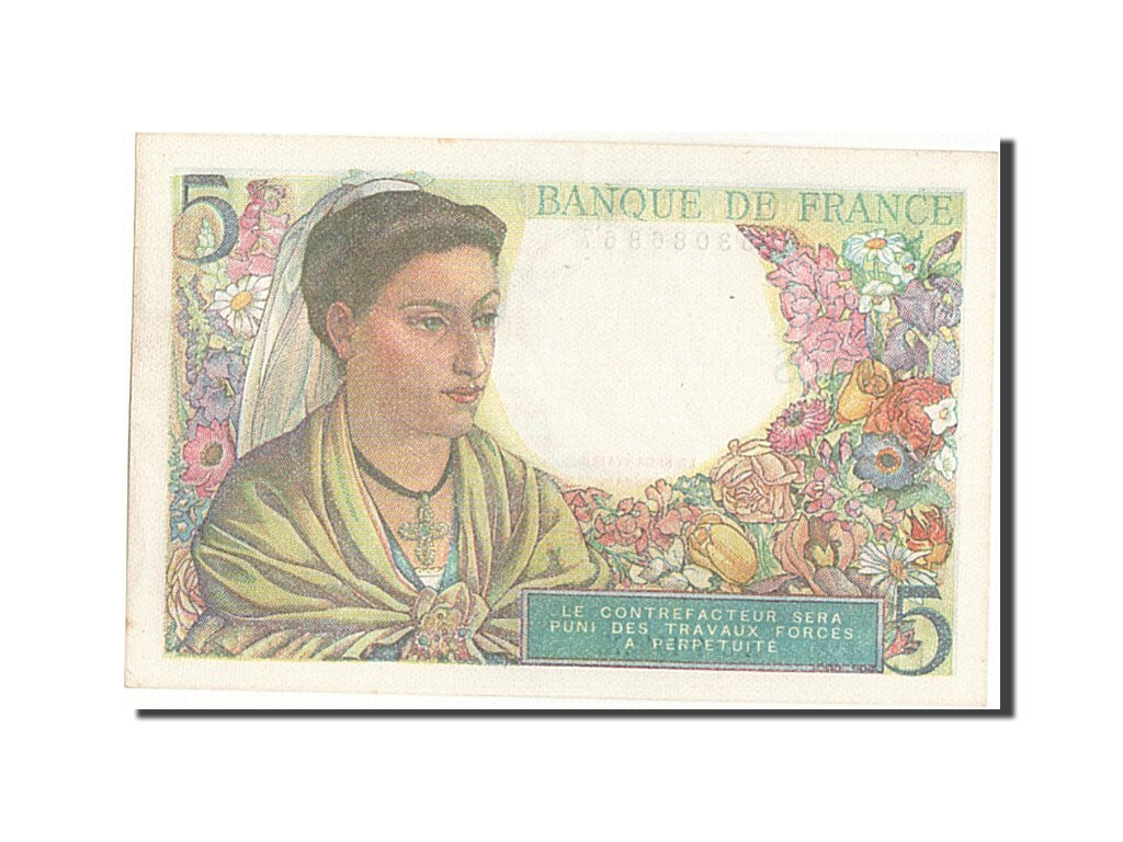 Geldschein, Frankreich, 5 Francs, 5 F 1943-1947 ''Berger'', 1945, 1945-04-05