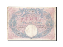 Billet, France, 50 Francs, 50 F 1889-1927 ''Bleu et Rose'', 1911, 1911-01-31