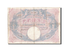 Banconote, Francia, 50 Francs, 50 F 1889-1927 ''Bleu et Rose'', 1911