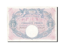 France, 50 Francs, 50 F 1889-1927 ''Bleu et Rose'', 1921, KM #64e, 1921-06-04,..