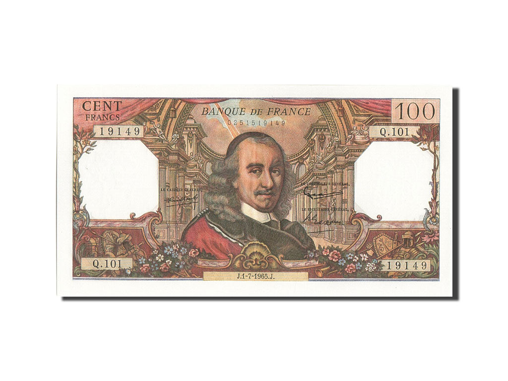 Billet, France, 100 Francs, 100 F 1964-1979 ''Corneille'', 1965, 1965-07-01