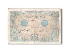 Banknote, France, 20 Francs, 20 F 1905-1913 ''Bleu'', 1912, 1912-04-12