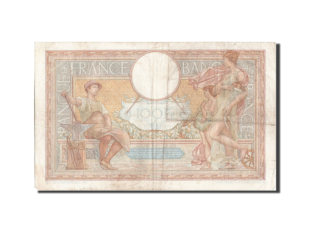 Banknote, France, 100 Francs, 100 F 1908-1939 ''Luc Olivier Merson'', 1938