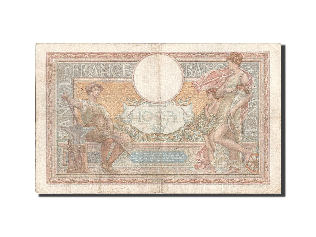 Banknote, France, 100 Francs, 100 F 1908-1939 ''Luc Olivier Merson'', 1938