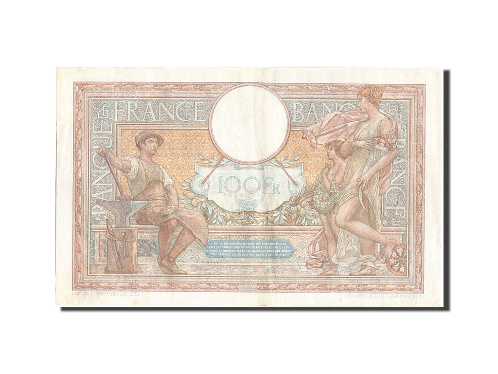 Banknote, France, 100 Francs, 100 F 1908-1939 ''Luc Olivier Merson'', 1939
