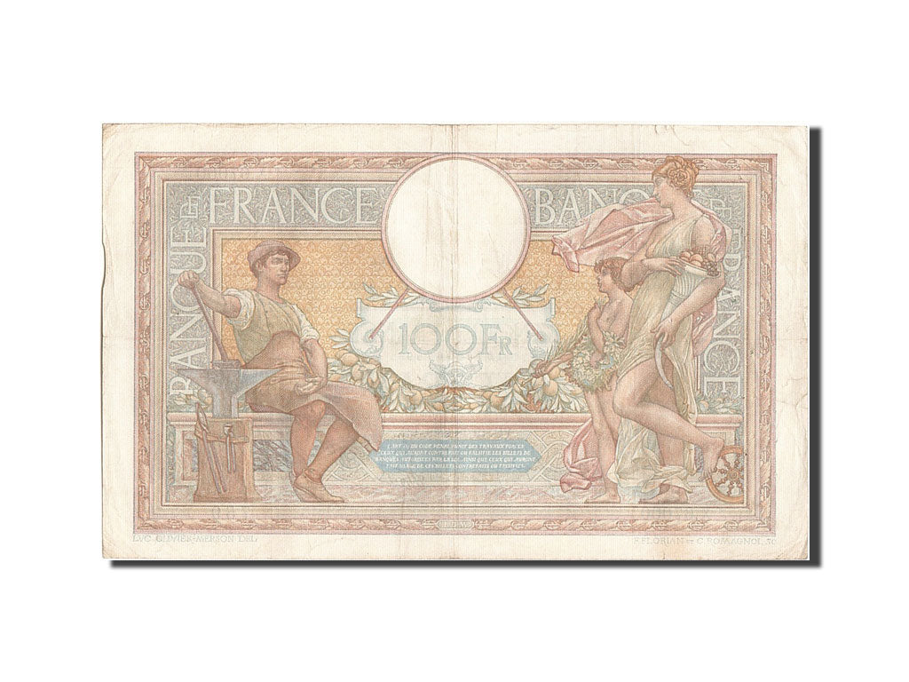 Banknote, France, 100 Francs, 100 F 1908-1939 ''Luc Olivier Merson'', 1939