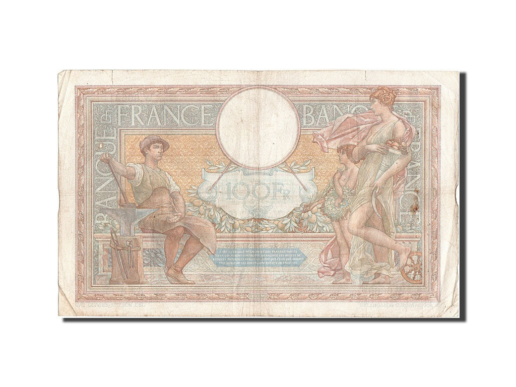 Banknote, France, 100 Francs, 100 F 1908-1939 ''Luc Olivier Merson'', 1939
