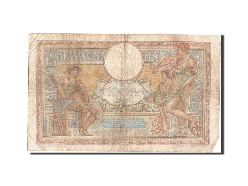 Banknote, France, 100 Francs, 100 F 1908-1939 ''Luc Olivier Merson'', 1939