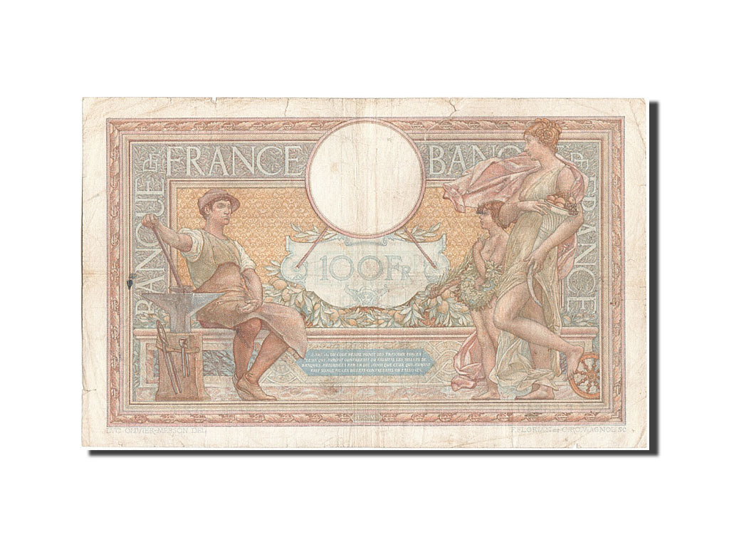 Banknote, France, 100 Francs, 100 F 1908-1939 ''Luc Olivier Merson'', 1939