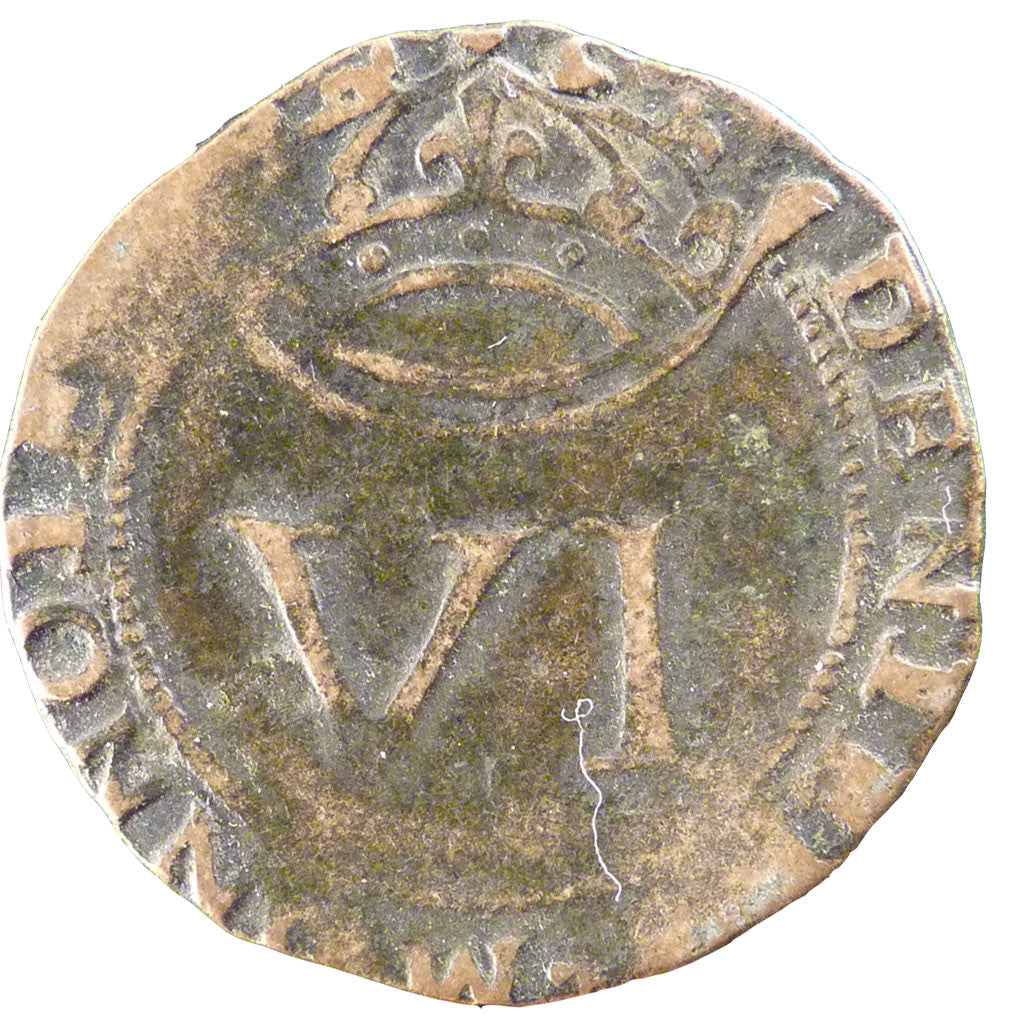 FRANCE, 6 Denarius, EF(40-45), Bronze, Boudeau #2045, 2.60