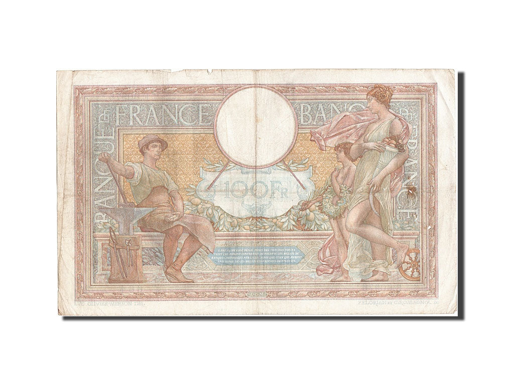 Banknote, France, 100 Francs, 100 F 1908-1939 ''Luc Olivier Merson'', 1938