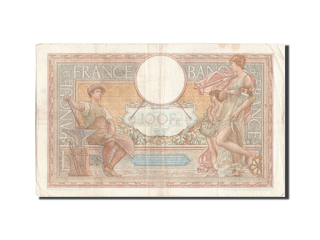 Banknote, France, 100 Francs, 100 F 1908-1939 ''Luc Olivier Merson'', 1938