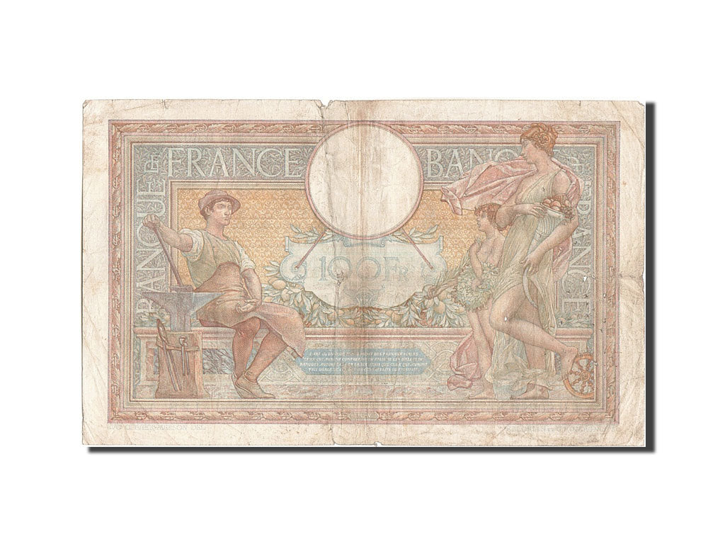 Banknote, France, 100 Francs, 100 F 1908-1939 ''Luc Olivier Merson'', 1938